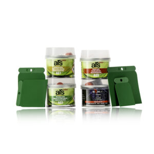 Spackel kit 4 x 250g - Finspackel - Universal - Plast - Glasfiber